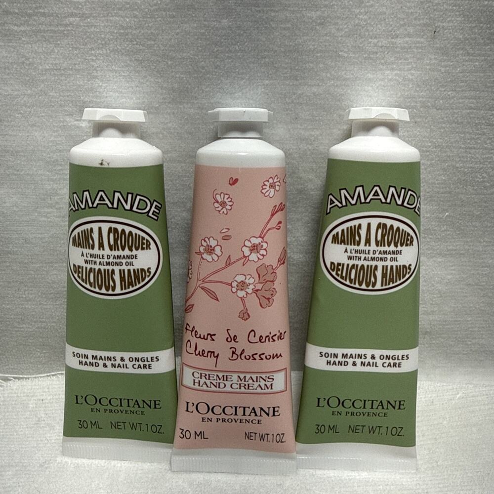L'Occitane Hand Cream Travel Size 1 oz Set of 3 - Unused